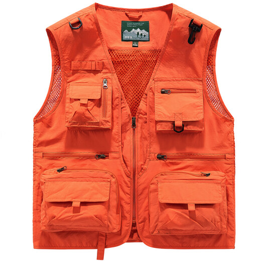 Multi-Pocket-Reporterfotografie von Drachenmännern Wechsel Fischerei Thin Casual Horse Clip 8188 Khaki Dünnmodell XL (geeignet für 140jin [Jin ist 0,5 kg] -155jin [Jin gleich 0,5 kg]))