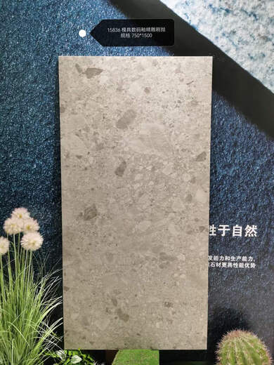 培洋大颗粒水磨石750X1500瓷砖60X1200精雕水磨石地砖防滑通体砖 15838 750X1500