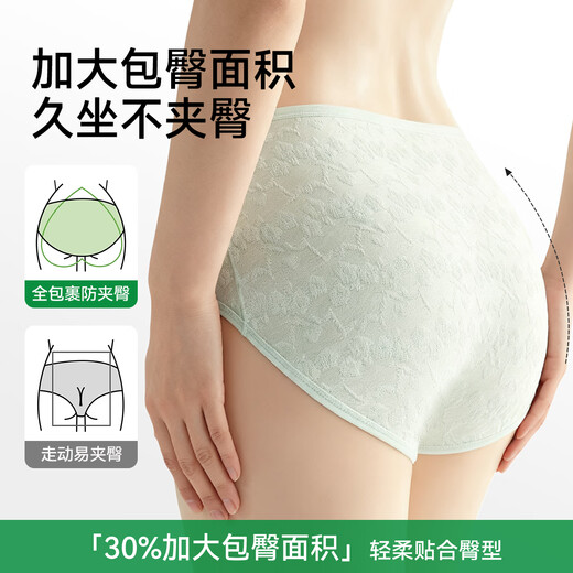 Catman high waist tummy control women's underwear women's pure cotton 100% cotton antibacterial extended crotch non-pinching briefs for women