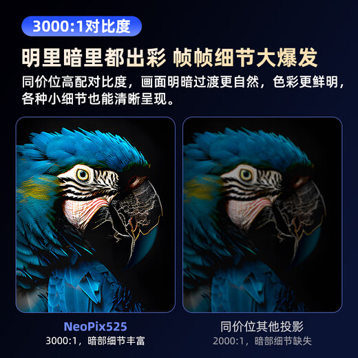 Philips (PHILIPS) NeoPix 525 Projektor Heimbüro Heimkino Wohnzimmer Schlafzimmer Großbildfernseher HD tagsüber Mobiltelefon drahtloser Computerprojektionsbildschirm Lehrkonferenzprojektor