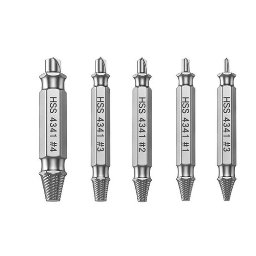 Broken wire extractor artifact to remove broken-head screws, sliding thread, anti-thread thread extractor set, untapping tap removal, double-head wire extraction model, 5-piece set