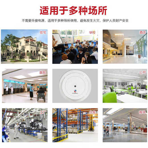 Setwell commercial smoke alarm smoke sensor alarm fire fire detection smoke household GS557N