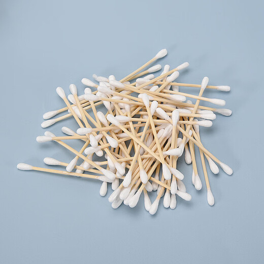 Bag of disposable double-ended cotton swabs, hygienic cleaning cotton swabs, makeup removal ear cotton swabs, family affordable pack, 2 bags