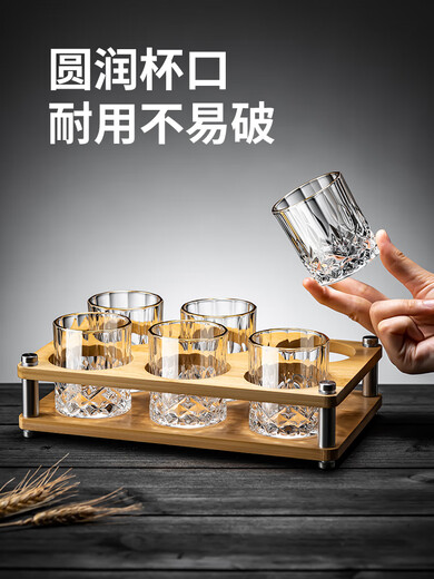 Fat Donglai's same model of German imported quality mini exquisite two-liang white wine glasses home set high-end two cups transparent 6-piece mini rain flower cup