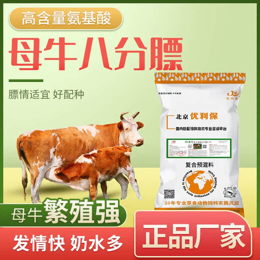 Cow feed for breeding heifers, timely breeding cattle quick supplement of trace elements, cow premix, monthly consumption, cow premix 20KG*3 bags