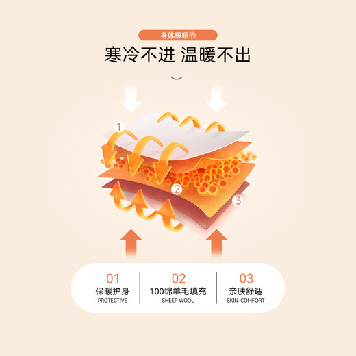 Catman cotton-padded jacket for men, 100% sheep wool filling, lightweight winter youth warmth, thickened stand-up collar liner