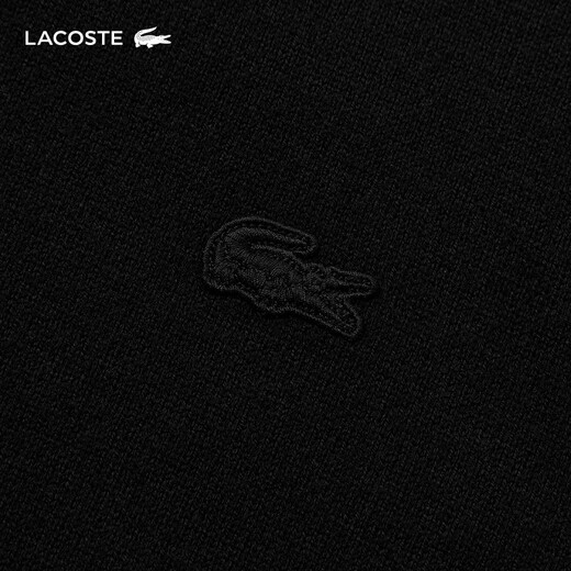 LACOSTE法国鳄鱼男装25秋冬新款羊毛混纺飞行员夹克针织衫|AH5177 031/黑色 XL 6