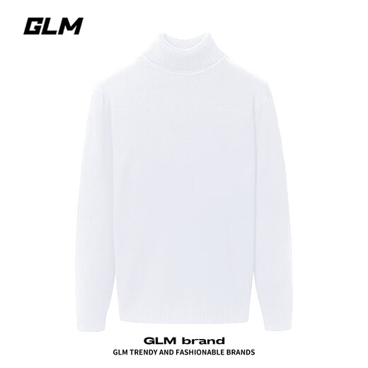GLM crew neck sweater men's autumn and winter trendy knitted sweater men's casual bottoming sweater men's black L