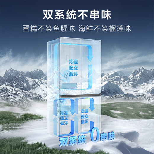 TCL's annual machine King Ice Kirin 515L cross-door refrigerator original molecular magnetic fresh dual system automatic ice making ultra-thin zero embedded level R515T15-UQBS national subsidy