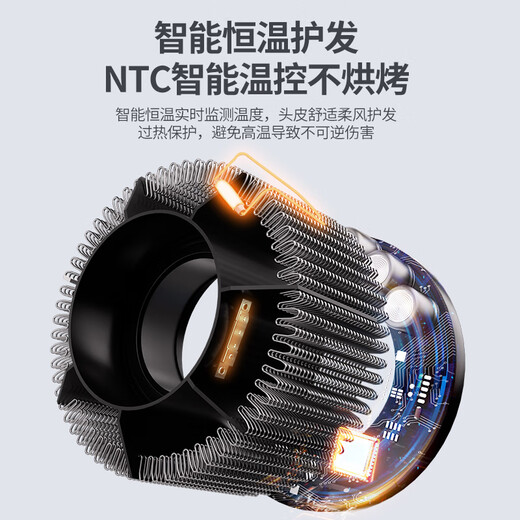 Padertonson series powerful high-speed hair dryer Huaqiang North Top equipped with home silent high-power non-harmful hair strong wind dryer hotel quick-drying portable hair care and hair care new model Magic Purple Champion recommended brand + million insurance