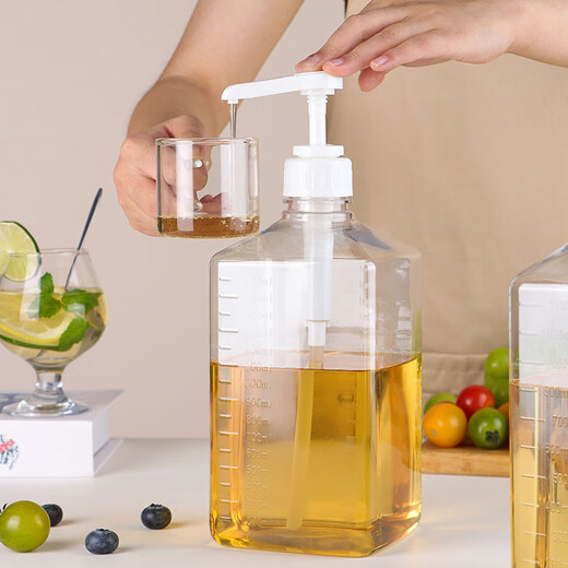 Baijie squeeze bottle food grade fructose syrup squeeze bottle sugar pressure bottle milk tea jam bottle condiment bottle press bottle 1600ml