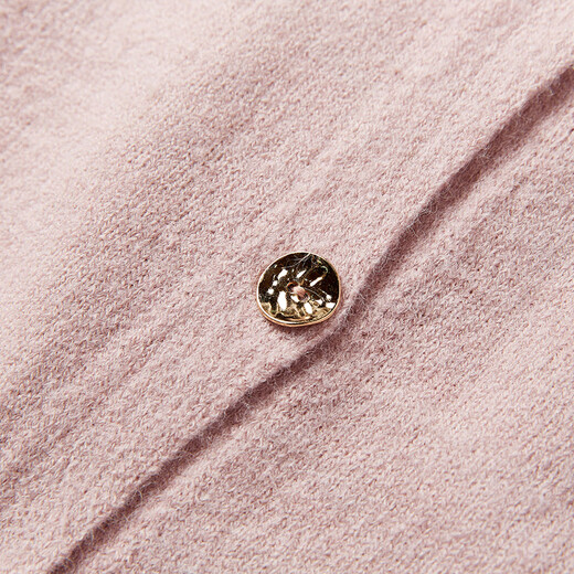 Xiangying Xiaoxiangfeng round neck knitted cardigan for women 2025 winter new style bow miu purple sweater jacket purple S