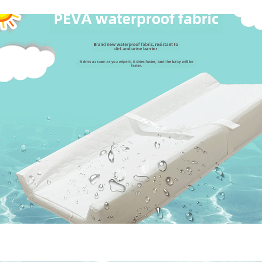 Multifunctional baby waterproof diaper pad, bath massage touch diaper pad, replaceable, washable, left and right protection (can be suspended), can be used as a crib, 80x40cm
