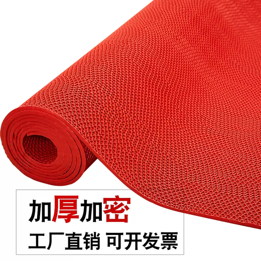 Yusenyi PVC non-slip mat bathroom floor swimming pool bathroom kitchen mat waterproof plastic commercial hollow black 4.5mm medium thickness 1.2m wide x 5m long unit price