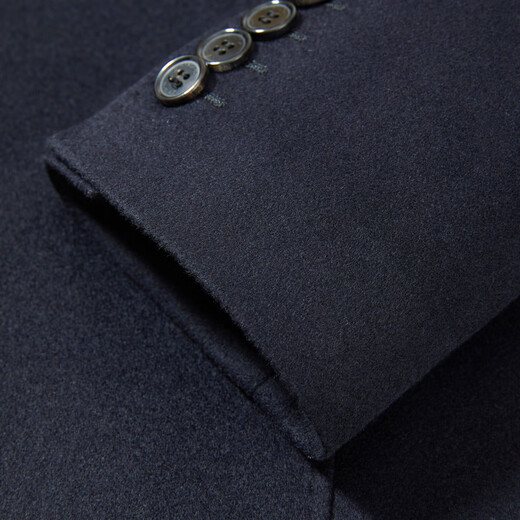 MAYOR men's winter wool and cashmere blended fabric is warm and comfortable navy blue suit collar coat navy blue L (175/96A)