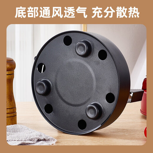 Stainless steel alcohol stove small hot pot household small pot thickened flat bottom household outdoor portable dry pot pot black 18.3cm