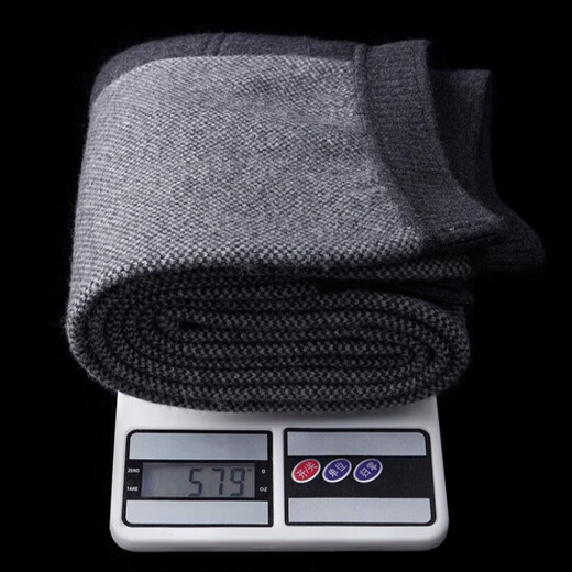 KING DEER pure cashmere men's thickened high-waisted thermal pants women's slim-fitting autumn and winter inner wool bottoming cashmere pants for men - sesame style - dark gray 2XL