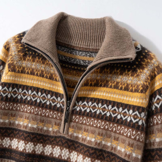 KING DEER cashmere sweater for women 100% cashmere half zipper pullover 2025 autumn and winter new thickened loose warm knitted sweater Medela Brown M