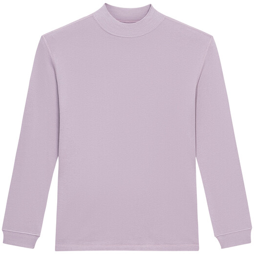 Tongniu Youfang Cotton Men's and Women's Autumn Clothes Autumn and Winter Couple's Bottoming Shirt Women - Xia Gray Purple (Half Turtle Collar) L (170/95)