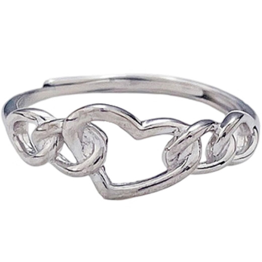 Beijing Gold Trading Center Co., Ltd. platinum ring pt950 interlocking love platinum ring female birthday Valentine's Day gift for girlfriend and wife about 2.73g