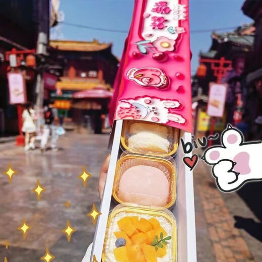 CLCEY Gatling One Meter Cake Box Dessert Baking Packaging Box Candied Haws Snack Packing Box Internet Celebrity Creative Box White - Box + Bamboo Sticks 10 Sets 81*10*6cm