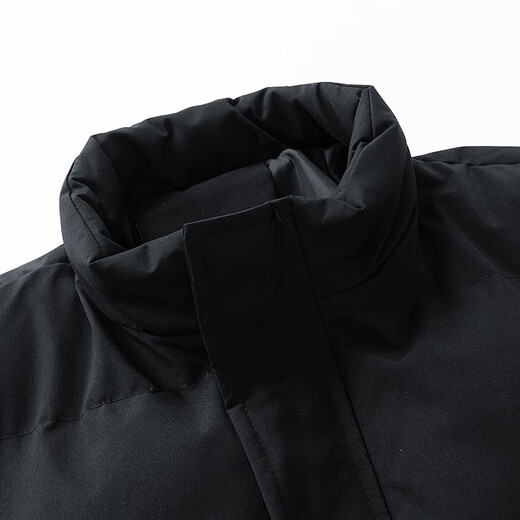 Woodpecker (TUCANO) cotton jacket for men, windproof stand collar, warm and comfortable cotton jacket, fashionable and versatile cotton jacket top for men, black 2XL