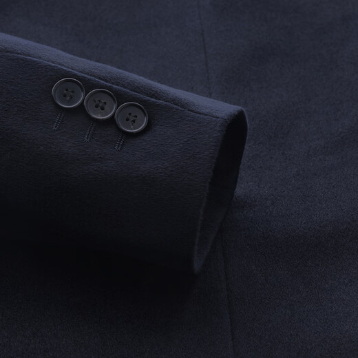 Shanshan (FIRS) 100% cashmere autumn and winter men's woolen coat with removable goose down liner close-fitting warm business casual jacket