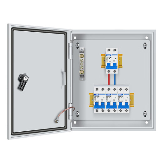 G CDQCN distribution box 220V household single complete set indoor base box 63A lighting socket leakage protection box strong current box Gechi configuration 1 indoor total open with leakage customized