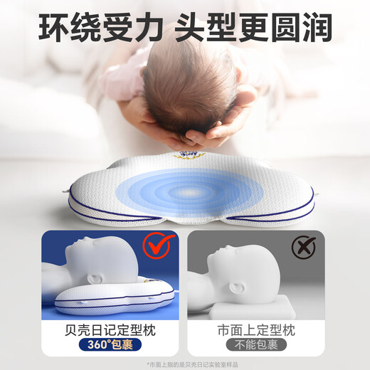 Shell Diary Baby Pillow Styling Pillow Anti-eccentric Head Correction Correction Head Shape Baby Newborn Pillow 0-6-12 Months