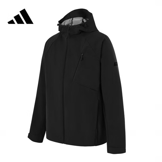 Adidas men's and women's same sports mountaineering fashion trend outdoor soft shell sports jacket black XL