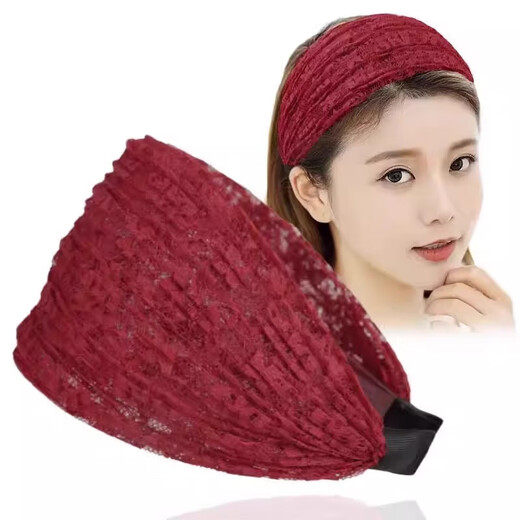 New breathable headwear to cover gray hair, new hairpins, broken hair to cover gray hair, fashionable hair band, wide-brimmed hair band, black wide-brimmed hair band