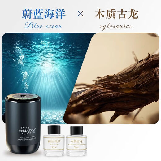 HEBBYBEAR Sea Shell Car Aromatherapy Perfume Star Sky Top Car Light Fragrance Deodorizing Automatic Sprayer AI Smart Start and Stop Azure Ocean Car Aromatherapy + Exquisite Gift Bag (+ Gift)