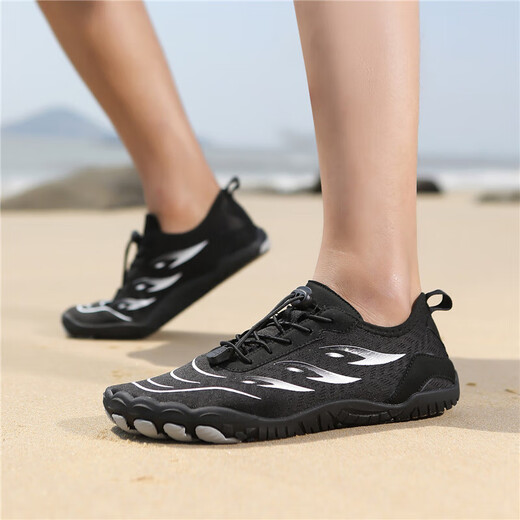 Di Gelong outdoor river tracing shoes breathable water fishing shoes for men and women seaside quick-drying beach swimming shoes indoor fitness 281 black 44