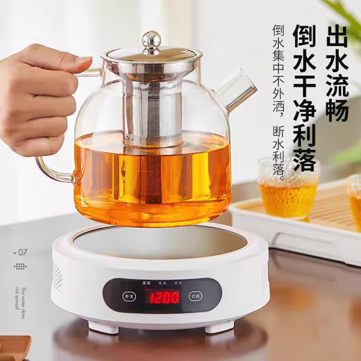 Boiling flower tea teapot all-glass health pot large capacity high borosilicate glass teapot electric ceramic stove available stainless steel inner pot health pot smooth surface
