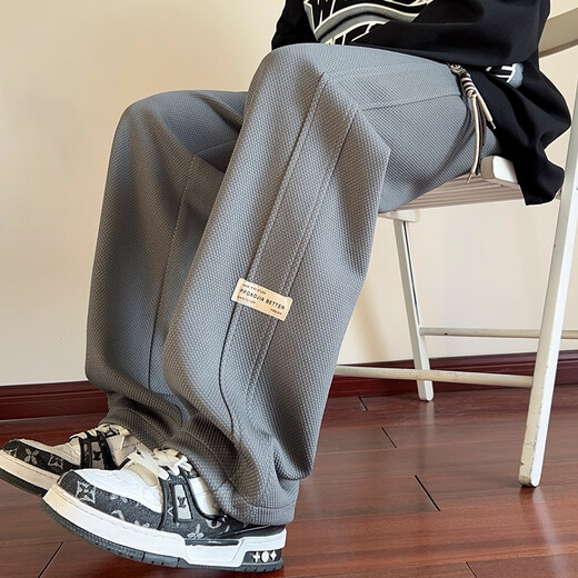 Yalu бархатные утолщенные прямые повседневные брюки в стиле ретро для мужчин на осень и зиму, новые свободные высококачественные спортивные брюки с широкими штанинами X329, черный бархат высокого качества, размер XL 125-140Jin Jin равен 0,5 кг