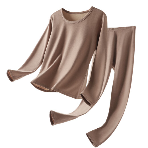 Langsha Traje de mujer Termal para mujeres más aluminio en el terciopelo Antiguo de otoño e invierno Antibacterial Antibacterial Gran tamaño Anti-Mites Autumn Ropa y Pantalones de otoño