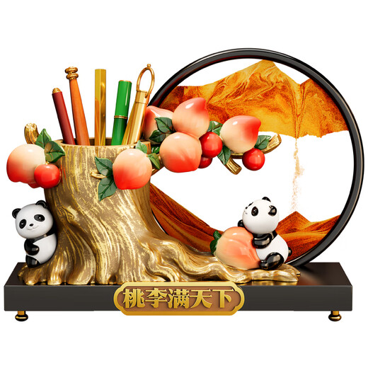 
Beihanmei (BHM) Teacher's Day Gift Female Teacher Practical and Commemorative Panda Pen Holder Quicksand Painting Ornaments High-end Peach and Plums all over the world [Exquisite Gift Box] Support Engraving