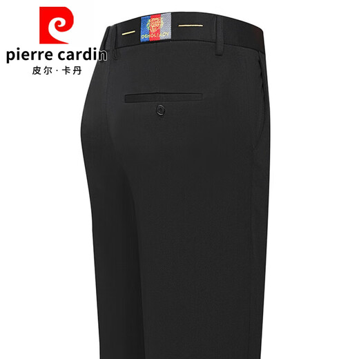 皮尔卡丹（pierre cardin）休闲裤男士春秋季新款商务宽松直筒弹力免烫西裤爸爸装长裤子 9853深灰色 【夏季薄款】 32