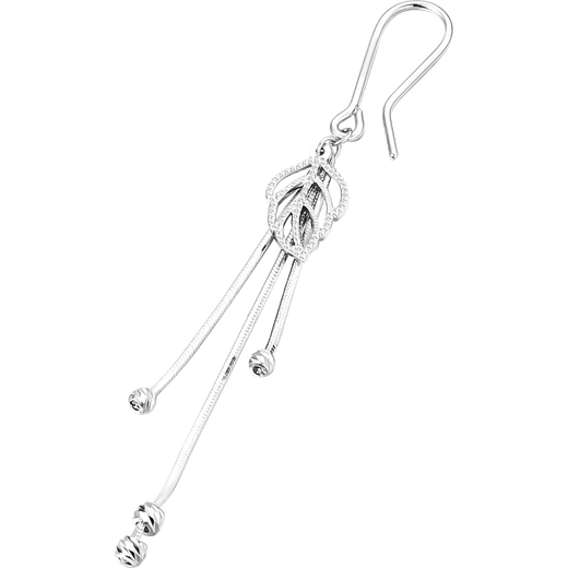 Duozun pt950 genuine platinum earrings for women platinum earrings long tassel ear hook earrings new gift for girlfriend golden branches and jade leaves tassel ear hooks 3.37 g (pair)