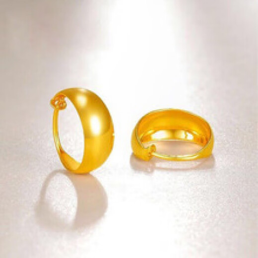 KZD Old Phoenix 999 real gold baby's breath carved earrings earrings brass real gold meteor shower round earrings earrings baby's breath