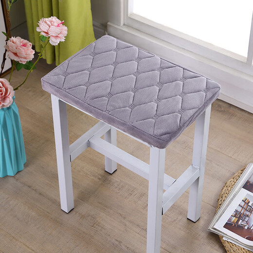 Thickened rectangular stool cover rectangular stool cushion primary school student stool cover dressing table stool cover piano stool cover gold velvet fabric plain purple rectangular 25x35cm edging cloth 5cm