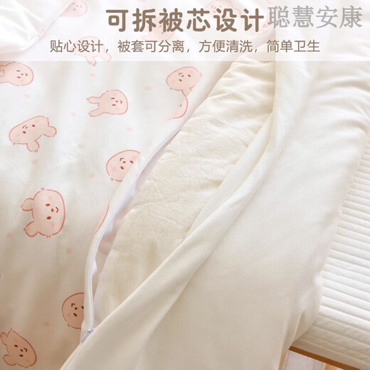 Baby Quilt Pure Cotton Newborn Baby Autumn and Winter Thickened Cotton Cover Kindergarten Children's Small Quilt for All Seasons Star Bear Cotton Thickened Model - Removable and Washable Room Temperature 120x150cm