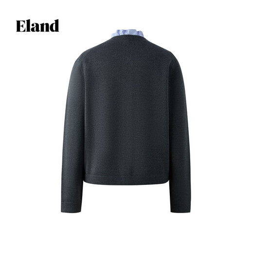 ELAND sheep wool sweater women's cardigan single-breasted jacket 2025 winter new style Gray (15) Gray S /160