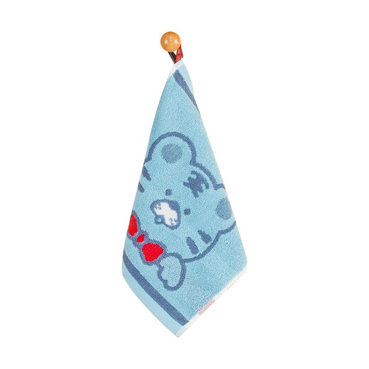 Yonghuan square towel small towel soft absorbent face wash towel square handkerchief MICHE + Tiger [one of each color] 4 pieces 25x25cm