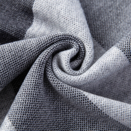 Hengyuanxiang Wool Scarf Men's Autumn and Winter New Korean Style Versatile Simple Student Trendy Scarf Men's New Birthday Gift Dark Gray
