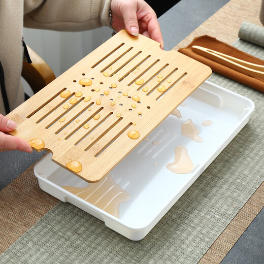 Kanglepin Kung Fu Tea Set Chinese White Mutton Fat Jade Porcelain Travel Tea Set Household Ceramic Tea Cover Bowl Tea Cup Tea Tray Mutton Fat Jade-Zen Character Travel Tea Set