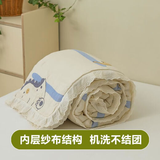 Cat Category A ten-layer gauze blanket towel quilt 100% cotton thickened air-conditioned quilt single and double baby blanket summer Apple Panda pure gauze 200x230cm double size about 6 points 5 Jin Jin equals 0.5 kg