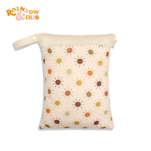 Cross-border diaper bag double-layer hanging bag baby dry and wet Nordic storage wetbag printed separated waterproof bag GF17 30*40CM