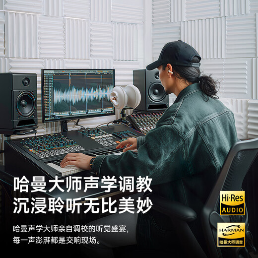 Linklike New level of comfort丨Hot-selling 200w+ ear clip sports headphones Wireless non-in-ear Bluetooth headphones Top ten running headphones open water drop shape for better fit丨Avocado green Harman master tuning + call noise reduction + 6.0 Bluetooth