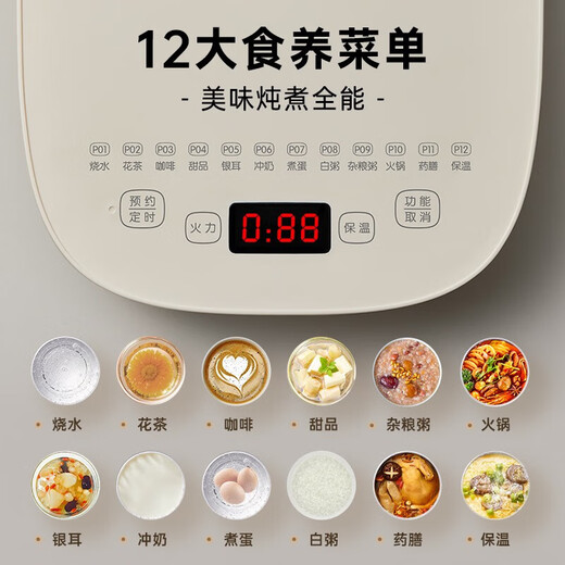 Bear Health Pot Large Capacity Intelligent Tea Maker Flower Teapot Home Office Insulation Multifunctional Teapot Kettle 316L Stainless Steel Filter Model 1.8L D18H3